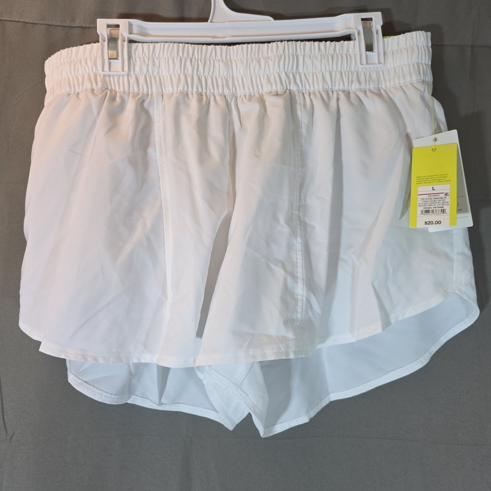 All in Motion Women's Size Large Mid Rise Run Shorts 3" Inseam With Brief Liner